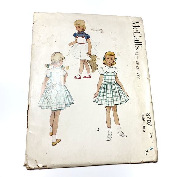 Vintage | Sewing Pattern Girls Dress 6